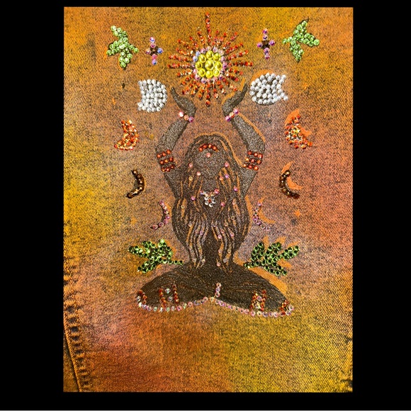 Yoga Goddess Multi Colored Denim Vest - Picture 4 of 8